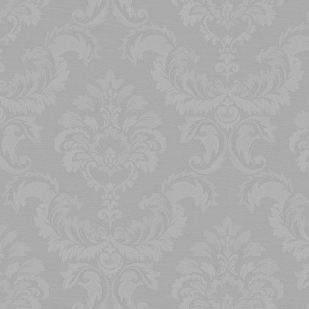 Patton Wallcoverings SK34746 Simply Silks 4 Damask Wallpaper in Silver